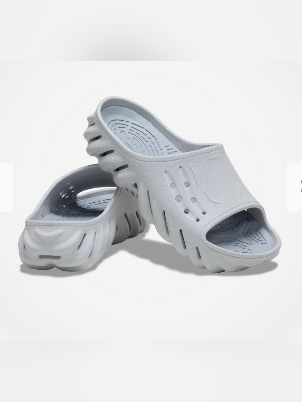 Crocs Junior’s Echo Slides Sandals Size J6 (women’s 8) in Atmosphere Colorway